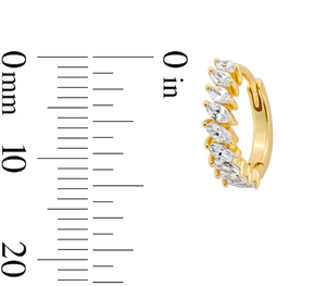 <b>Hoops</b> Earrings Diamond Earrings Gold and <b>Silver</b> Earrings Natural and Lab Grown Diamonds Earrings <b>Hoops</b> Fine Jewelry for Women - Product Image 4