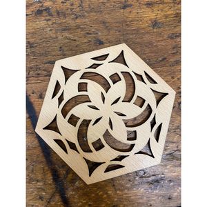 Posavasos de MDF Duraderos con Grabado Láser, Superficie Rústica Tallada para Decoración del Hogar, Protectores de Mesa y Almohadillas - Product Image 5