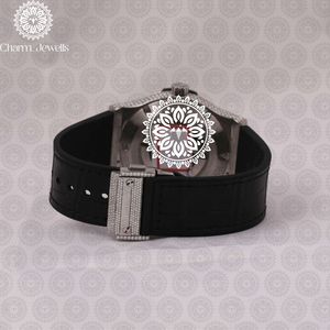 Reloj de Lujo para Hombre Charm_Jewells, Caja Cuadrada de Acero Inoxidable, Esfera Analógica de 40 mm, Cierre Oculto con Botón, Cristal, Mecánico - Product Image 3
