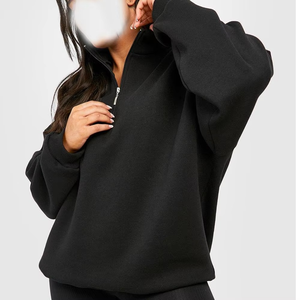 ชุดกีฬาผ้าฟลีซปักลายสำหรับผู้หญิง ชุดสองชิ้น เสื้อซิปและกางเกงวอร์มขายาว - Product Image 2