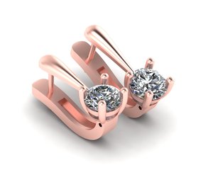 Premium gold <b>silver</b> ladies <b>earrings</b> yellow white rose finish moissanite cvd colour stone cz vvs2 d round 2.57 cts vs1 elegance - Product Image 3