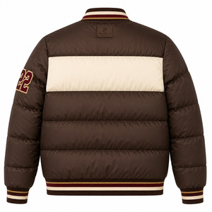 Custom Logo Glossy Shiny Nylon Private Label Low MOQ Streetwear Cropped <b>Men</b> Puffer <b>Jacket</b> Bulk - Product Image 2