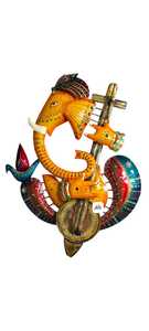 Colgador de pared tradicional de hierro de Lord Ganesha, organizador decorativo premium con 2 ganchos para sala de estar y hogar templario - Product Image 5