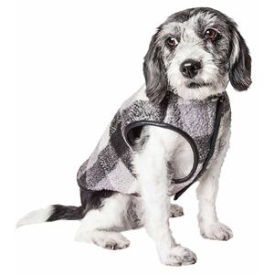 Cappotto Isolante Classico a Quadri per Cani in Nero, Abbigliamento per Animali Domestici - Product Image 2