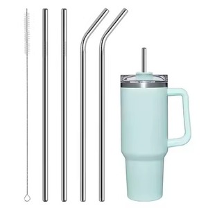 Polished Stainless Steel <b>Drinking</b> <b>Straws</b> Reusable Beverage Tools <b>for</b> Home and Restaurant Tables - Product Image 3