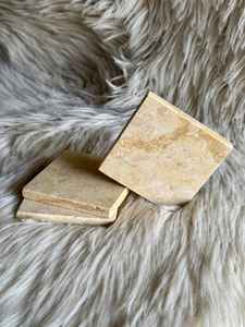 ชุดจานรองแก้วหินอ่อนมิเนโอสีเหลืองทำมือ รูปทรงสี่เหลี่ยม ของตกแต่งบ้าน - Product Image 4