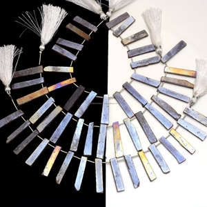 ลูกปัดทรงเหลี่ยมเพชรพลอยสีเหลืองธรรมชาติ9x12ถึง10x15มม. เส้นอัญมณีขนาด8นิ้วสำหรับทำเครื่องประดับจากธรรมชาติ - Product Image 1