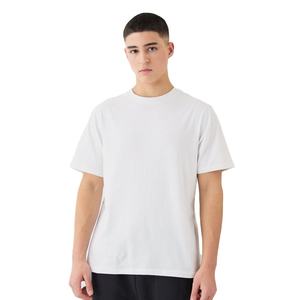 Camiseta básica de manga corta para hombre, color rosa polvoriento, malva, lisa, de corte holgado y relajado, con cuello redondo. - Product Image 4