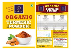 Poudre de curcuma bio Paras Organic 100% pure, qualité supérieure, pour la cuisine, qualité alimentaire, NON-OGM, IDEAL POUR LA CUISINE, LES COSMÉTIQUES, LE BIEN-ÊTRE - Product Image 2