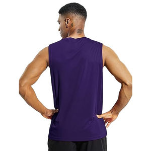 Débardeur de sport pour homme en coton, coupe musculation, vêtements d'entraînement, sportswear sans manches, personnalisable OEM, vente chaude - Product Image 3