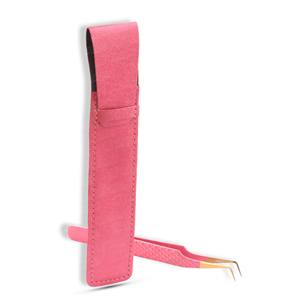 Pochette en cuir pour 1 pièce, vente en gros, fabricant et fournisseur, pinces à extensions de cils en acier inoxydable, logo personnalisé - Product Image 1