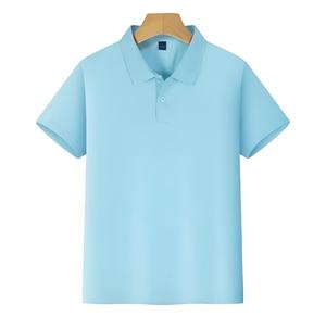 Vêtements de gymnastique vierges unies avec logo personnalisé, chemises à séchage rapide, polo en coton original pour hommes, vente en gros OEM - Product Image 6