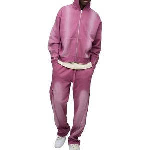Custom Screen Print Vintage Acid Wash Tracksuits Set For Men Casual Wear Men Acid Wash Tracksuit with All Size Available High - Product Image 1