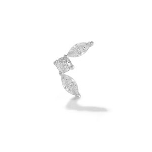 Piercing Labret de Oro Sólido de 14K con Diamante Marquise Cultivado en Laboratorio, Roscado Internamente, Parte Trasera Plana, Directo de Fábrica de Joyería - Product Image 2