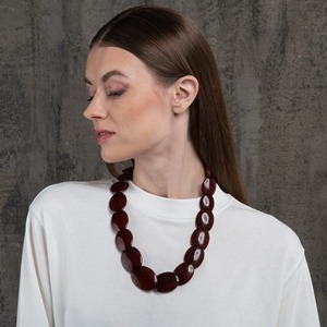 Collier en résine perlée, artisanat fait main, design léger et durable, unisexe, pour la mode quotidienne et les occasions de cadeaux - Product Image 4