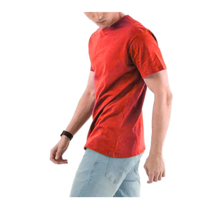 Camiseta para hombre de 220 gramos, 100% algodón y mezcla de poliéster/algodón, tela transpirable, manga corta, impresión de logotipo personalizado, camisetas para hombre - Product Image 1