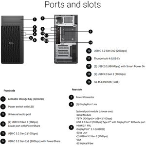 Nouvelle Station de Travail PC de Bureau <span class=keywords><strong>Dell</strong></span> Pro Max Tower T2 FCT2250 2026 avec Intel Core Ultra 5 235, 16 Go de RAM, 1 To SSD et RTX A2000-12G - Product Image 5