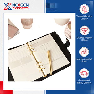 Approvisionnement direct usine – Carnet à anneaux 6 trous à couverture rigide, style moderne, qualité supérieure, vente en gros - Product Image 3