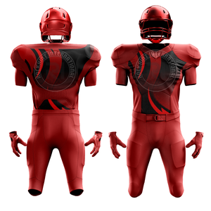 Ensemble d'uniformes de football américain modernes en tissu polyester, conçu pour le confort, la résistance et les hautes performances en équipe - Product Image 3