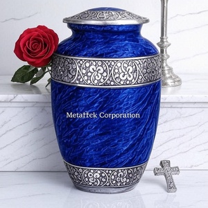 Classic Decorative Artistic Adult Cremation Urns For Human Ashes Funeral Keepsake Decorative Customized Color Burial Metal <b>Jar</b> - Product Image 6