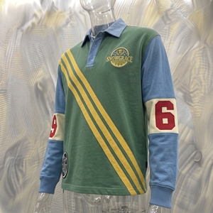 Maillot de baseball rayé à manches longues Snowgrace avec logo brodé, col rabattu, coupe classique, vêtements unisexes - Product Image 4