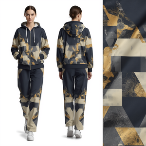 Conjunto Deportivo Unisex de Lujo, Personalizado, de Secado Rápido, Transpirable, de Poliéster/Algodón, con Capucha, Cintura Elástica, Estampado por Transferencia de Calor - Product Image 3
