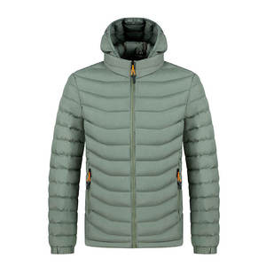 Men's Puffer <b>Jacket</b> <b>Straight</b> Fit White Fox Fur Hood Canvas Front Luxury Winter Coat Warm Custom OEM Wholesale - Product Image 4