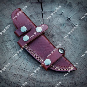 Funda Artesanal Vintage para Cuchillo, Cosida a Mano, de Cuero Genuino, Premium, de Piel de Vaca Gruesa, para Llevar en el Cinturón, para Cuchillos de Hoja Fija, para Campismo al Aire Libre - Product Image 3