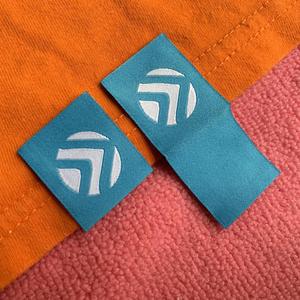 High Density Woven Laser Cut <b>Edge</b> Hem Labels Book Fold Bottom Hem Tags Handmade Sewing Labels Low MOQ TITAN TREAD WEAR Garments - Product Image 5