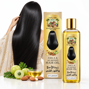 Aceite Capilar de Amla y Almendras, Fórmula Herbal Premium para el Cuidado del Cabello, Mezcla de Aceite de Almendras, Textura Ligera, Cuidado Nutritivo del Cabello, Personalizado - Product Image 1