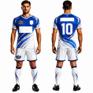 Nueva Llegada, Ropa de Fútbol, Camiseta de Fútbol Sublimada, 100% Poliéster, Jersey de Fútbol con Pantalones Cortos de Entrenamiento, Uniforme de Fútbol - Product Image 1