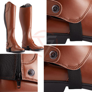 New High Quality Half Horse <b>Riding</b> <b>Chaps</b> For unisex Leather Equipment Horse <b>Riding</b> Leather <b>Chaps</b> Made In Toffy Sports - Product Image 6