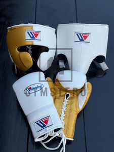 Conjunto de Boxeo de Cuero Hecho a Medida de Alta Calidad, Guantes de Boxeo Profesionales, Protector de Cabeza, Protección Inguinal, Cierre con Cordones - Product Image 4