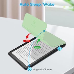 Custodia a tre ante per Kindle Paperwhite 2024 da 7 pollici, in tessuto Colorsoft, ultraleggera, pieghevole, con funzione stand e funzioni di risveglio/riposo automatico - Product Image 3
