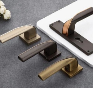 Modern Door <b>Handles</b> Minimalist Design Black Gold Finish Easy Installation Interior Hardware for Home Office Ambidextrous Use - Product Image 2