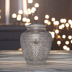 โกศบรรจุอัฐิแบบใหม่ ดีไซน์ทันสมัย ทำจากอะลูมิเนียมแข็งแรง ผลิตด้วยมือทั้งหมด สำหรับบรรจุอัฐิมนุษย์และสัตว์เลี้ยง โกศโลหะสำหรับเผาศพผู้ใหญ่ โกศที่ระลึกสำหรับเก็บอัฐิ - Product Image 4