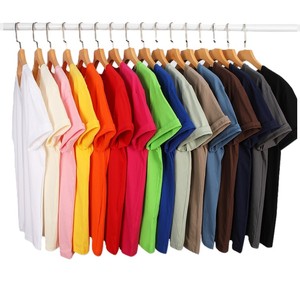 T-shirt Homme Oversize 100% Coton Tricoté Épais Couleur Unie Manches Courtes Col Rond avec Logo Personnalisé Imprimé en Sérigraphie sur le Devant – OEM - Product Image 1