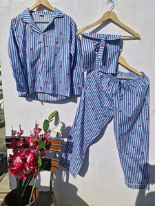 Conjunto de Pijama Floral de Manga Larga y Cintura Media, Ropa de Dormir de Algodón, Ropa de Estar por Casa, Traje de Noche para Mujer - Product Image 6