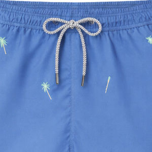 Shorts de bain bleus pour hommes, motif écologique, séchage rapide, imperméables, respirants, avec cordon de serrage, pour la plage - Product Image 6