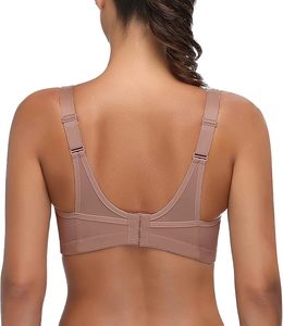 Women Racerback Sports Bra Scoop Neck Medium Support Breathable <b>Mesh</b> Yoga Workout <b>Top</b> Solid Color Spandex Polyester Seamless - Product Image 5