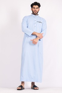 <b>Men</b> Juba Islamic Traditional Long Robe Comfortable Muslim Clothing Modest Loose Fit Breathable Material - Product Image 6