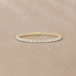 Luxeshine Jewellery 3.31Ct Lab Grown Diamond IGI Certified E Color 14K <b>Solid</b> <b>Gold</b> Round Brilliant Cut Bracelet Best quality - Product Image 1