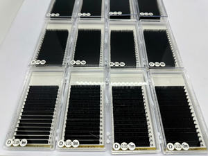 Extensions de cils individuelles en PBT coréen, marque privée, fournitures pour extensions de cils, plateaux de cils, volume, cachemire, extension de cils, courbure C et D, 0,05 mm - Product Image 4