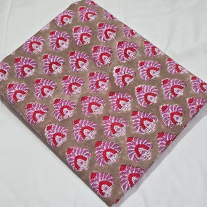 Tissu en coton naturel indien fait main, imprimé au bloc, Sanganeri, écologique, séchage rapide, poids moyen 90 GSM, matériaux pour robes - Product Image 2