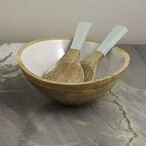 Bol en bois émaillé de qualité supérieure pour la décoration de table islamique du Ramadan, vaisselle artisanale - Product Image 1