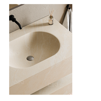 Lavabo rectangulaire en marbre à poser sur comptoir, meuble de salle de bain en bois, design moderne, finition plaquée or, égouttoir facile à nettoyer