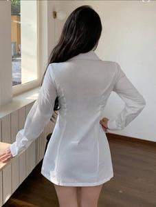 Vestido camisero ajustado con botones para mujer / Camiseta larga - Product Image 3