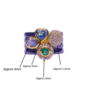 Wedding Wear 925 Sterling Silver Gold Plated Jewelry Blue Topaz White Topaz Gemstone Women Wear Classic Ring - Product Image 1