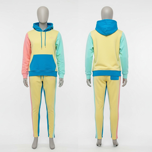 ชุดเซ็ตเสื้อฮู้ดและกางเกงแทรคสูทแบบซิป ย้อมสีเอซิดวอช ทรงหลวม ใส่สบาย ผลิตจากผ้าฝ้าย 100% - Product Image 1