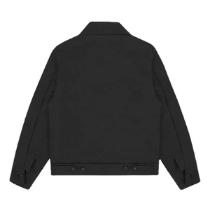 Venta al por mayor 2204 OEM hombres Vintage lavado liso cremallera Detroit algodón lona Chaqueta estilo alta calidad bordado chaqueta para hombre - Product Image 2